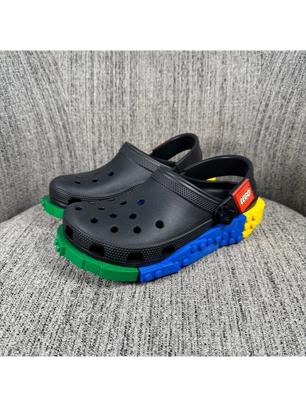 Crocs x LEGO Creativity Clog NEW Black Brick Sole Multicolor Youth 6 W8 M6